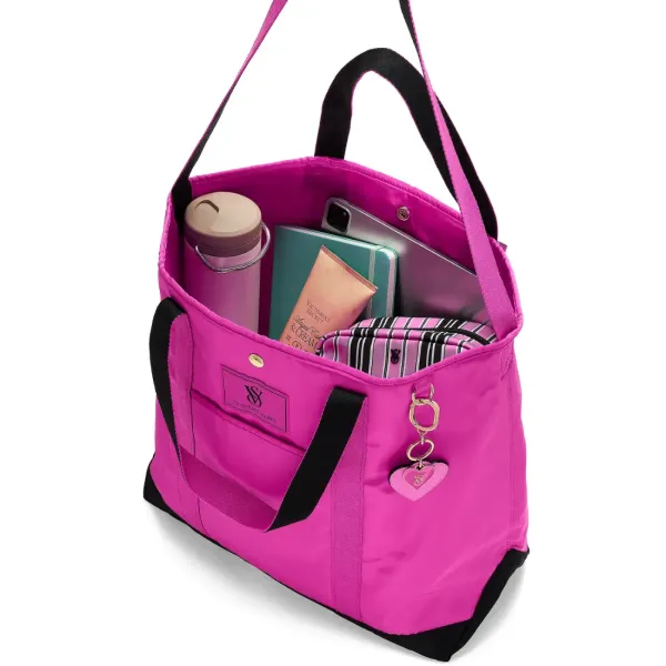 Пляжна сумка Victoria’s Secret Carryall Tote Bag Pink and Black
