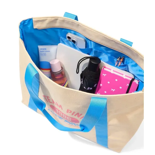 Пляжна сумка Victoria's Secret Tote Bag Azul e Bege