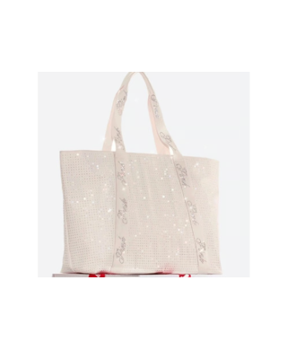 Пляжна сумка VS PINK LIMITED EDITION WINTER WHITE BLING TOTE BAG
