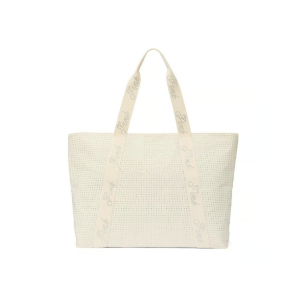 Пляжна сумка VS PINK LIMITED EDITION WINTER WHITE BLING TOTE BAG