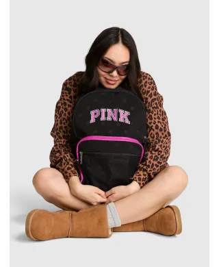 Рюкзак PINK Campus Backpack 18 Liters Black & Pink Fire