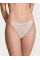 Трусики зі стразами Double Shine Strap Lace Brazilian Panty Coconut White