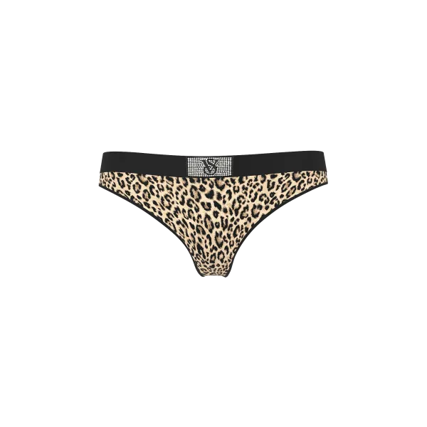 Комплект Victoria's Secret The T-shirt Perfect Shape Shine Patch Push-Up Bra+Thong Leopard
