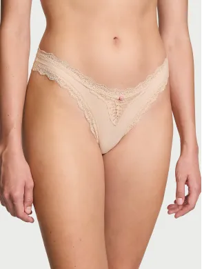 Трусики Very Sexy Dream Angels Lace-Trim Brazilian Panty  Marzipan