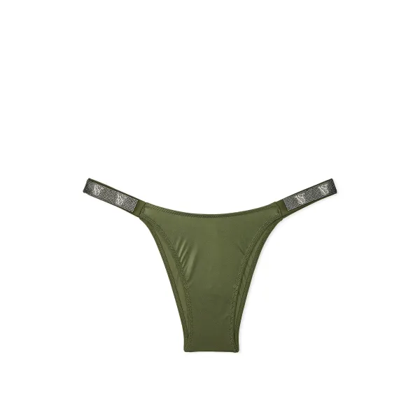 Трусики Very Sexy Shine Strap Brazilian Panty Оливкові