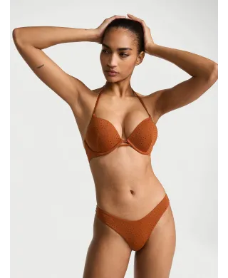 Купальник Victoria's Secret Essential Bombshell Add-2-Cups Diamanté Push-Up Bikini Top + Brazilian Bikini Bottom