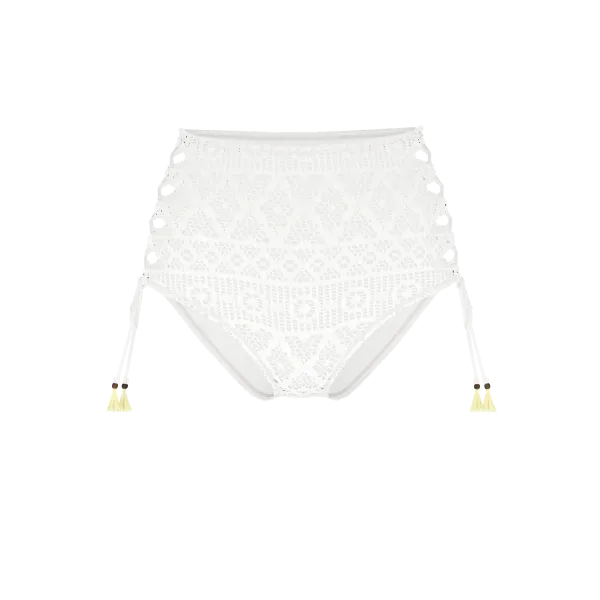 Купальник Victoria's Secret Swim Archives Beach Lace Halter Bralette Bikini Top+Archives Beach Lace High-Waist Full-Coverage Coconut White