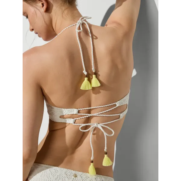 Купальник Victoria's Secret Swim Archives Beach Lace Push-Up Bikini Top+ Archives Beach Lace Bikini Bottom Coconut White