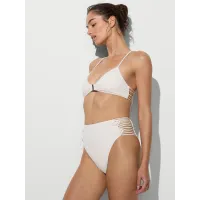 Купальник Victoria's Secret Swim Archives Beach Macrame Bralette Bikini Top+ Archives Beach Lace Cheeky Coconut White