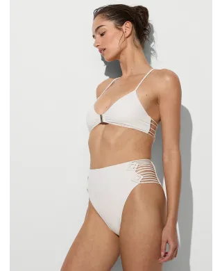 Купальник Victoria's Secret Swim Archives Beach Macrame Bralette Bikini Top+ Archives Beach Lace Cheeky Coconut White