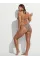 Купальник Victoria's Secret Swim Archives Chains Halter Bandeau Bikini Top + Brazilian Bikini Leopard