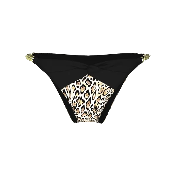 Купальник Victoria's Secret Swim Archives Chains Halter Bandeau Bikini Top + Brazilian Bikini Leopard