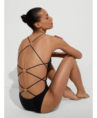 Купальник Victoria's Secret Swim Archives Sexy Straps Scoop One-Piece Swimsuit Black