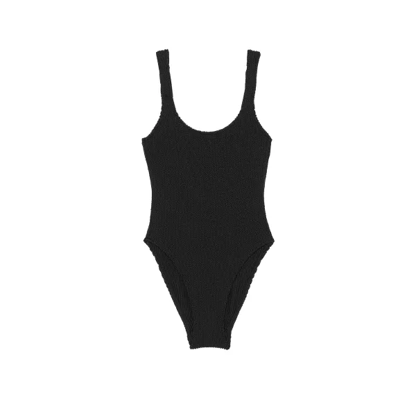 Купальник жатка чорний Victoria's Secret Swim Crinkle One-Shoulder One-Piece Swimsuit