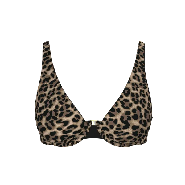 Купальник Victoria's Secret Swim Invisible Lift Smoothing Plunge Bikini Top+Brazilian Bikini True Cat