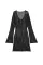 Victoria's Secret Swim Beachwear Crochet Long-Sleeve Mini Dress Black