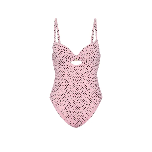 Купальник Суцільний Victoria's Secret Swim Twist Push-Up One-Piece Swimsuit Pink Dots