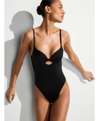 Купальник Суцільний Victoria's Secret Swim Twist Push-Up One-Piece Swimsuit Pure Black
