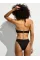 Купальник Victoria's Secret Bombshell Add-2-Cups Diamanté Push-Up Bikini Top+ Brazilian Bikini Bottom Black Shine