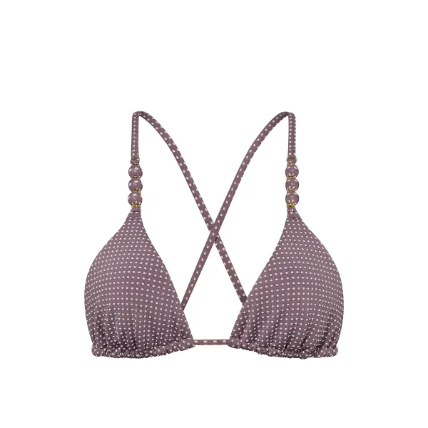 Купальник Victoria's Secret Swim Beach Beads Triangle Bikini Top + Brazilian Bikini Bottom Winery