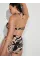 Купальник Victoria's Secret Swim Beach Hoops Bandeau Bikini Top+Hoops High-Waist Full-Coverage Bikini Black Palms