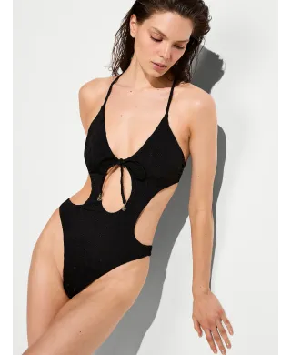 Купальник Victoria's Secret Swim Eyelet Cut-Out Monokini One-Piece Swimsuit Pure Black