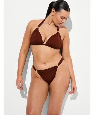 Купальник Victoria's Secret Swim Harlow Halter Push-Up Bikini Top +Harlow Bikini Bottom Dark Chili