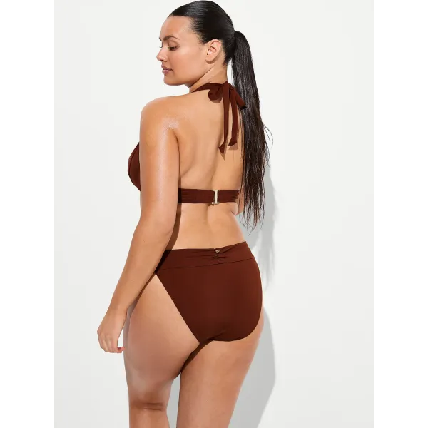 Купальник Victoria's Secret Swim Harlow Halter Push-Up Bikini Top +Harlow Bikini Bottom Dark Chili