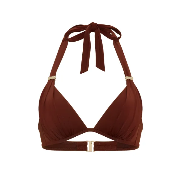 Купальник Victoria's Secret Swim Harlow Halter Push-Up Bikini Top +Harlow Bikini Bottom Dark Chili