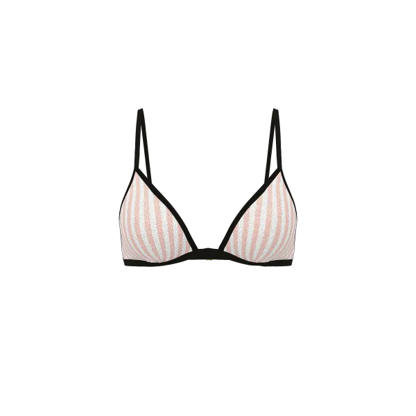 Купальник Victoria's Secret Swim Heritage Stripe Sequin Triangle Bikini Top + Brazilian Bikini Bottom Iconic Pink Stripes