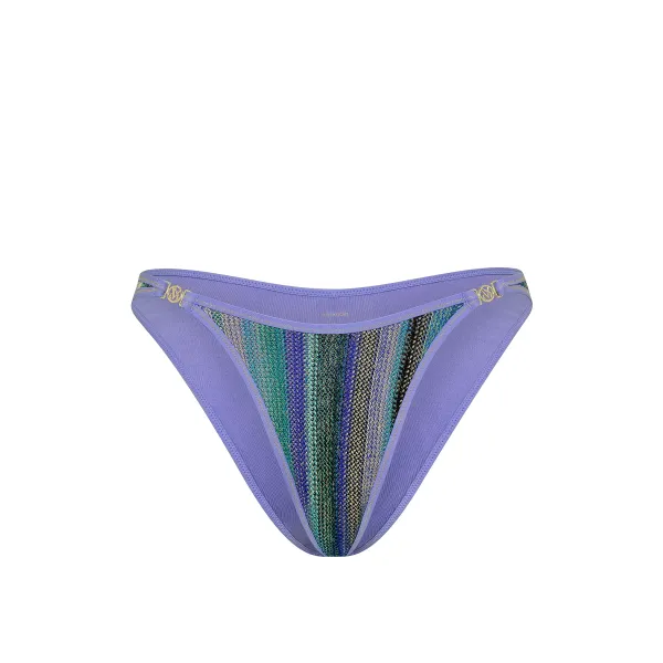 Купальник Victoria's Secret Swim Shimmer Stripe Knit Balconette Bikini Top +Brazilian Bikini Bottom Periwinkle Shimmer Stripes