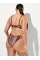 Купальник Victoria's Secret Swim Shimmer Stripe Knit Balconette Bikini Top +Brazilian Bikini Bottom Dark Chili Shimmer Stripes