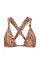 Купальник Victoria's Secret Swim Shimmer Tiny Triangle Bikini Top + Thong Bikini Bottom Brown Zebra