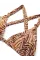 Купальник Victoria's Secret Swim Shimmer Tiny Triangle Bikini Top + Thong Bikini Bottom Brown Zebra