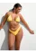 Купальник Victoria's Secret Swim Triangle Bikini Top+Brazilian Bikini Bottom Halo Yellow