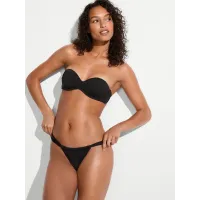 Купальник Victoria's Secret Swim Twist Push-Up Bandeau Bikini Top + Brazilian Bikini Bottom Black