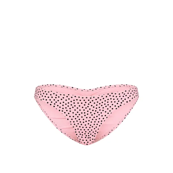 Купальник Victoria's Secret Swim Twist Push-Up Bandeau Bikini Top+ Brazilian Bikini Bottom Pink Dots