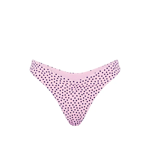 Купальник Victoria's Secret Swim Twist Push-Up Bandeau Bikini Top+ Brazilian Bikini Bottom Pink Dots