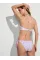 Купальник Victoria's Secret Swim Twist Push-Up Bandeau Bikini Top + Brazilian Bikini Bottom Soft Pink Zebra