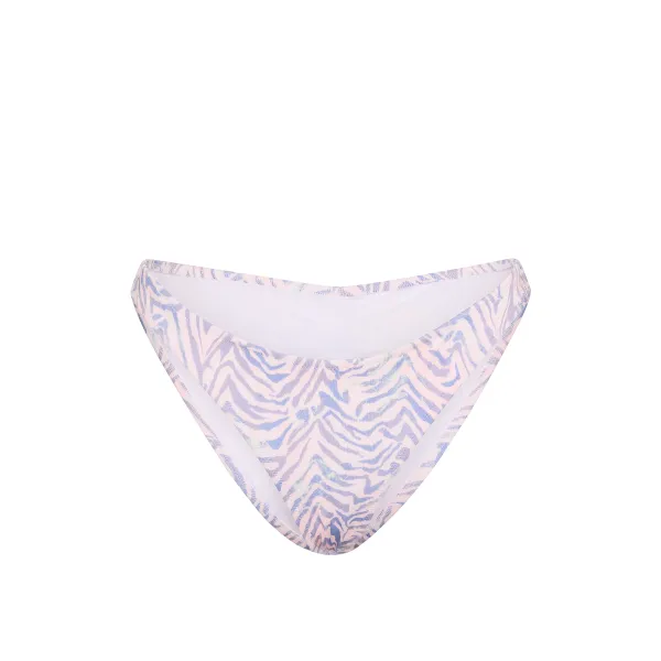 Купальник Victoria's Secret Swim Twist Push-Up Bandeau Bikini Top + Brazilian Bikini Bottom Soft Pink Zebra