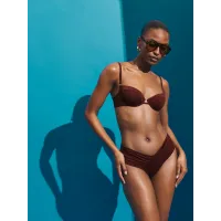 Купальник Victoria's Secret Swim Unlined Balconette Bikini Top+ Cheeky Bikini Dark Chili