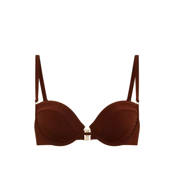 Купальник Victoria's Secret Swim Unlined Balconette Bikini Top+ Cheeky Bikini Dark Chili