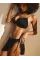 Купальник Victoria's Secret Swim Very Sexy Shine Strap Script Push-Up Bikini Top +Shine Strap Brazilian Bikini Bottom Pure Black