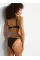 Купальник Victoria's Secret Swim Very Sexy Shine Strap Script Push-Up Bikini Top +Shine Strap Brazilian Bikini Bottom Pure Black