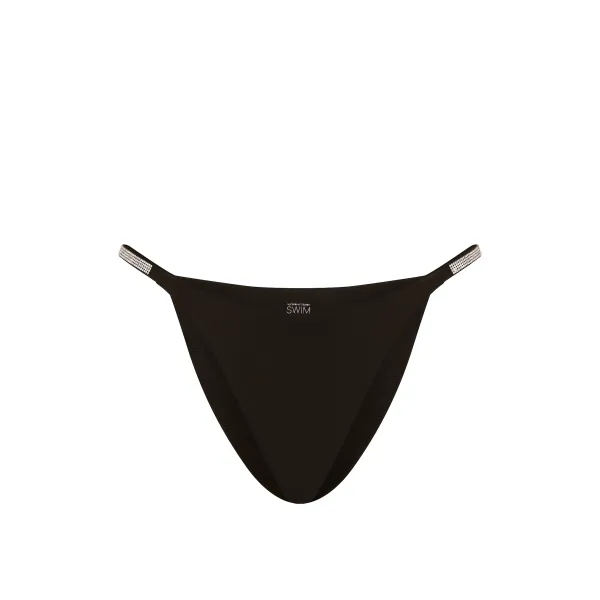 Купальник Victoria's Secret Swim Very Sexy Shine Strap Script Push-Up Bikini Top +Shine Strap Brazilian Bikini Bottom Pure Black