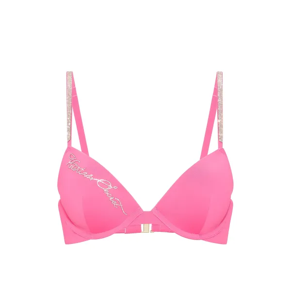 Купальник Victoria's Secret Swim Very Sexy Shine Strap Script Push-Up Bikini Top +Shine Strap Brazilian Bikini Bottom Pure Bombshell Pink