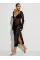Victoria's Secret Swim Beachwear Crochet Long-Sleeve Maxi Dress Pure Black