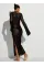 Victoria's Secret Swim Beachwear Crochet Long-Sleeve Maxi Dress Pure Black