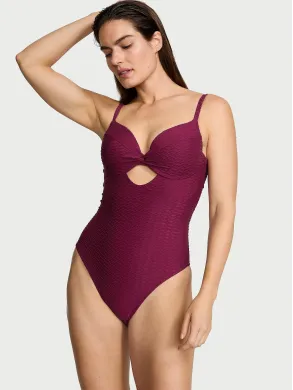 Купальник Суцільний Twist Removable Push-up One-piece Бордо