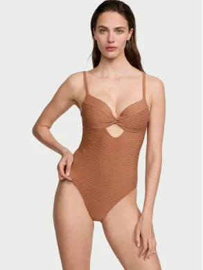 Купальник Суцільний Twist Removable Push-up One-piece Карамельний